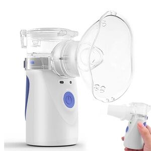 Portable White and Blue Nebulizer